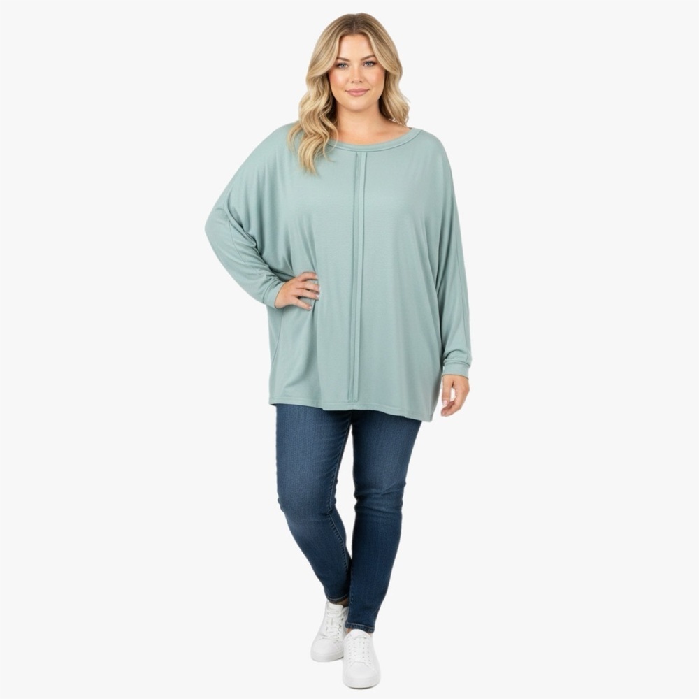 1.4.3. Story by Line Up Seafoam Tunic Womens Plus Size 2X